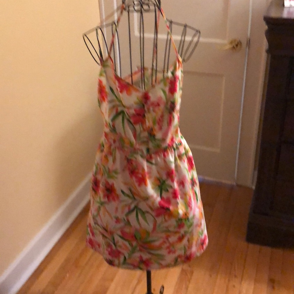 Silky floral dress (not silk),